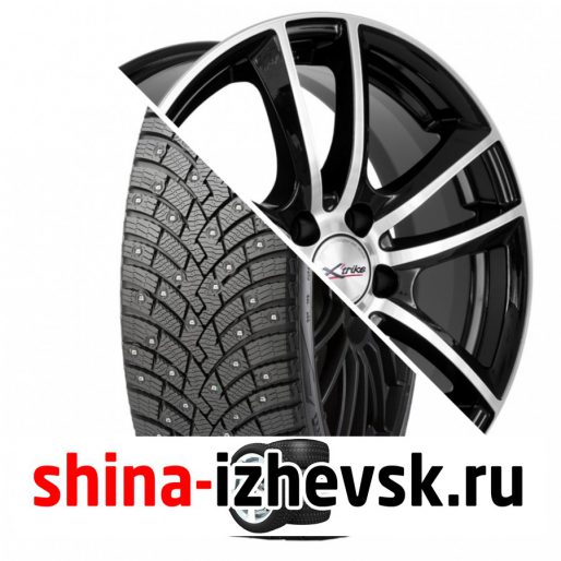 Колесо в сборе Pirelli Winter Ice Zero 2 215/65 R16 T 102 + X-trike X116 6.5xR16 5×114.3 ET45 DIA60.1 Черный глянцевый с полированной лицевой поверхностью в Ижевске